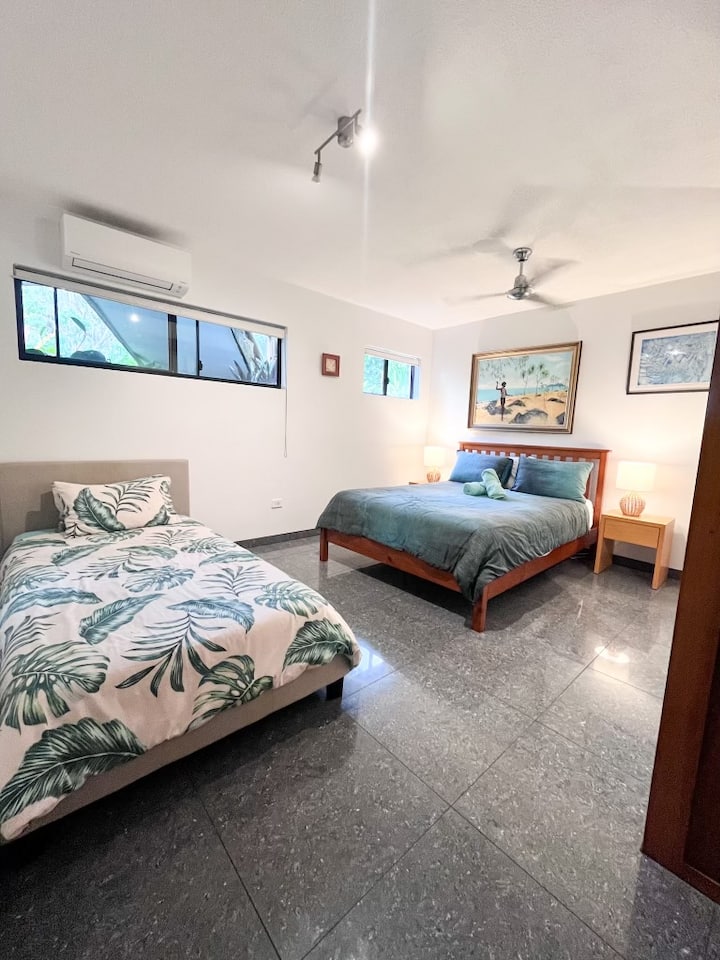 غرفة نوم ثانية - سرير كبير وسرير فردي كبير 