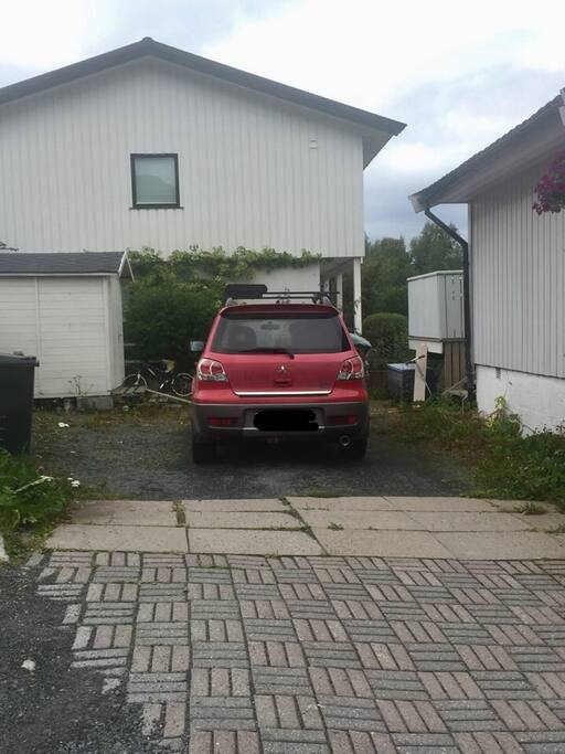 Spacious parking lot