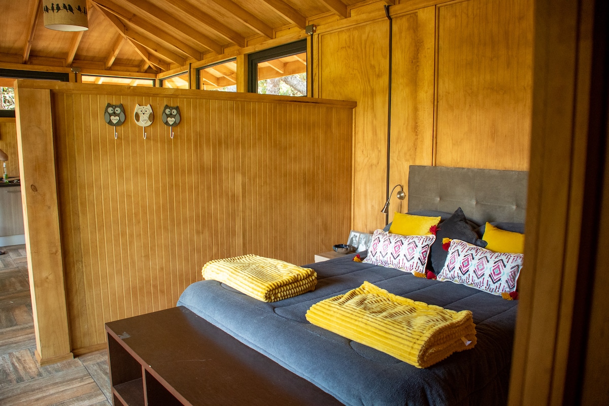 Dormitorio principal de la Cabaña Chucao