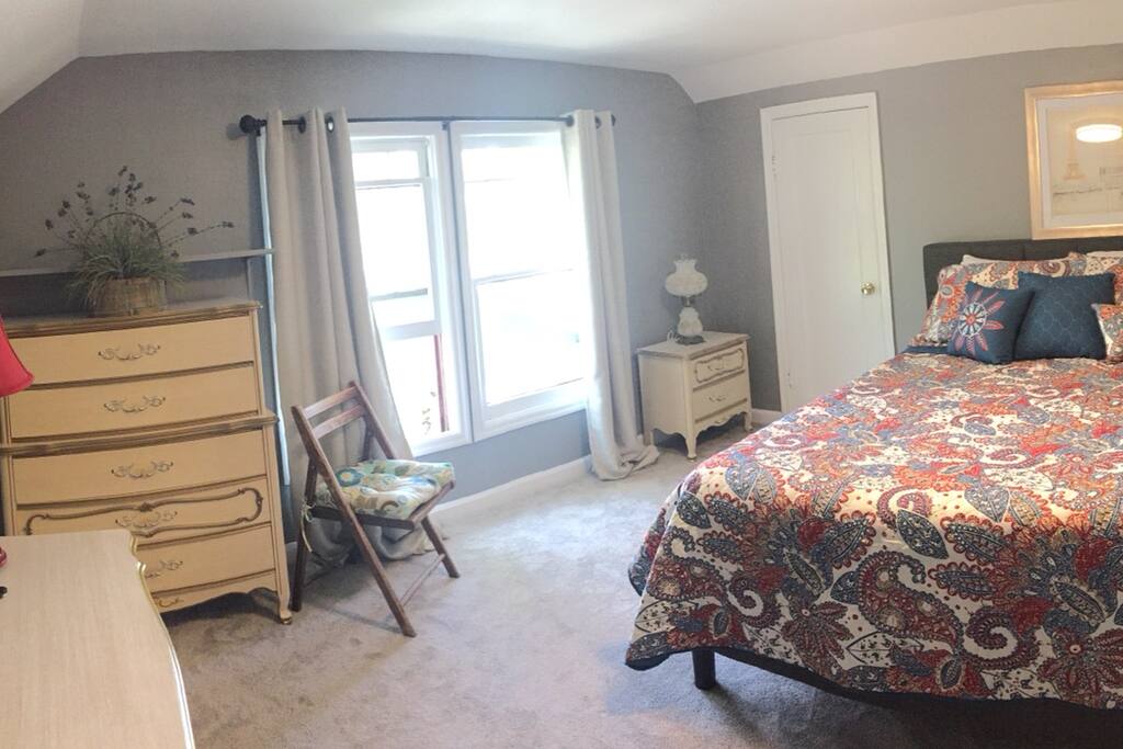 Bright room. You can open the window to allow fresh air and makes the room cool at night.