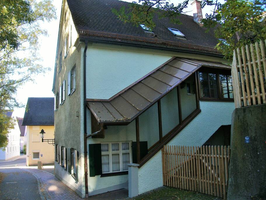 Aufgang zur Ferienwohnung am Museum