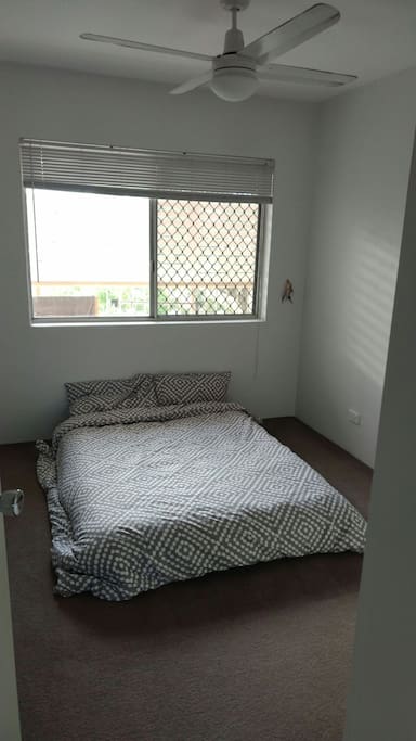 Double air bed with bedding provided