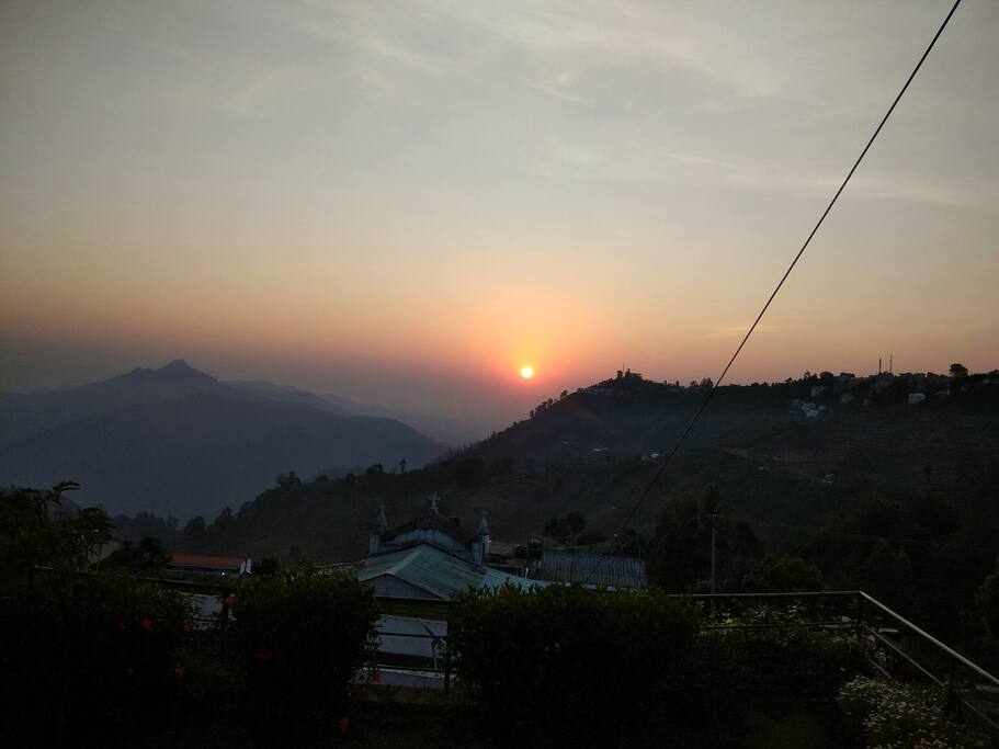 Sun Rise view from Srivari Villa lawn