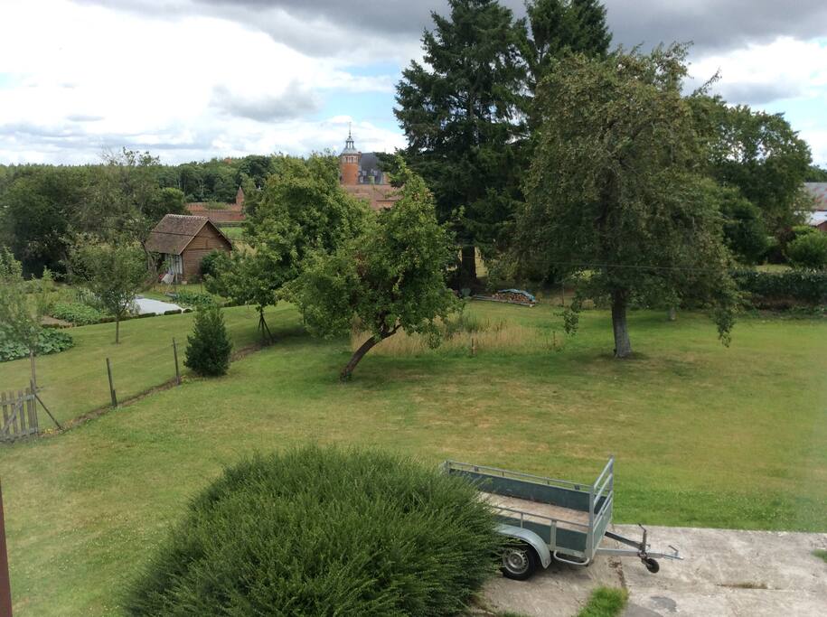 Vue sur le château de la chambre lit 140
