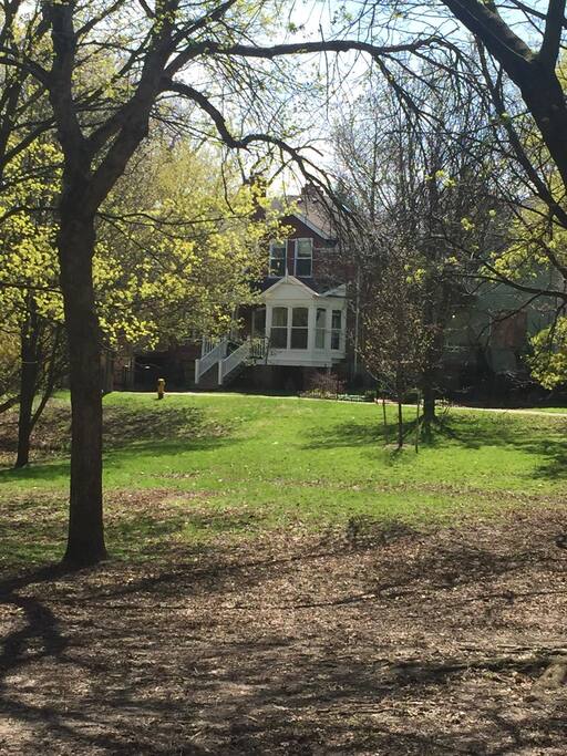 Our home is RIGHT on the park - on a quiet walkway