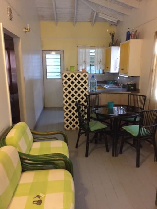 Comfortable living area with TV and wifi