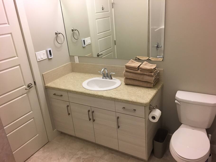 Private bath with heated floors