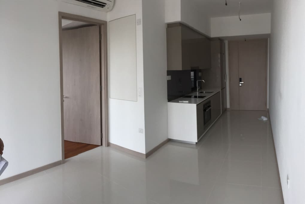 Open concept kitchen & hall