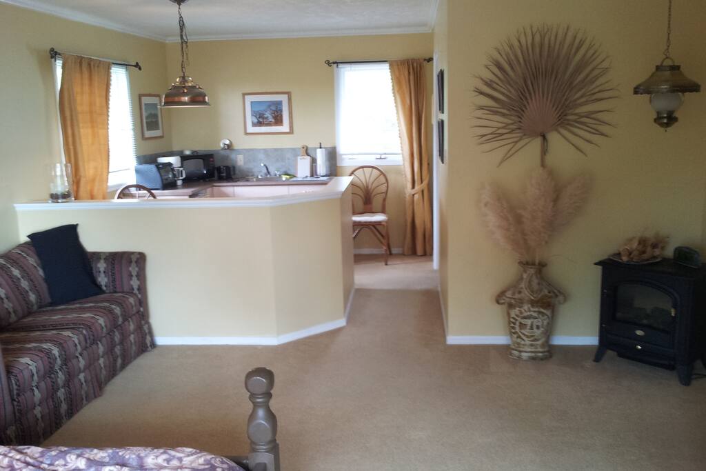 Kitchenette and seating area in the Serengeti Suite.