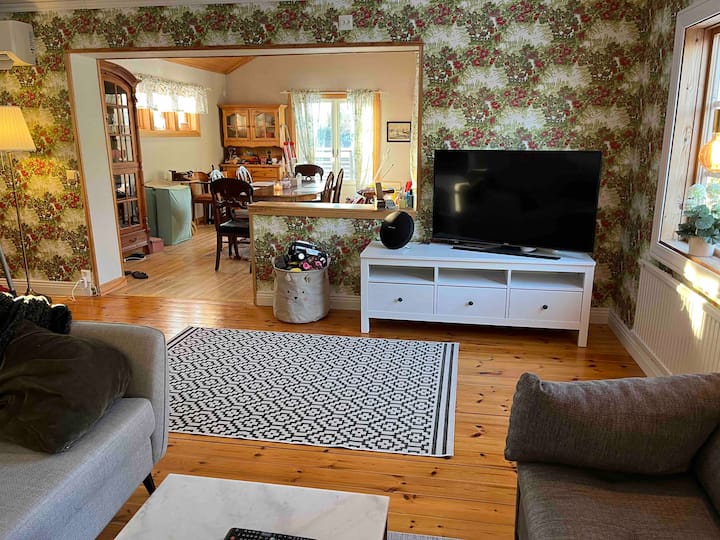 زاوية أريكة مع تلفزيون