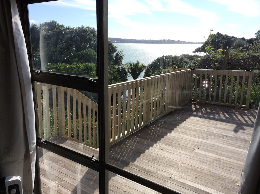 Lounge doors looking to deck