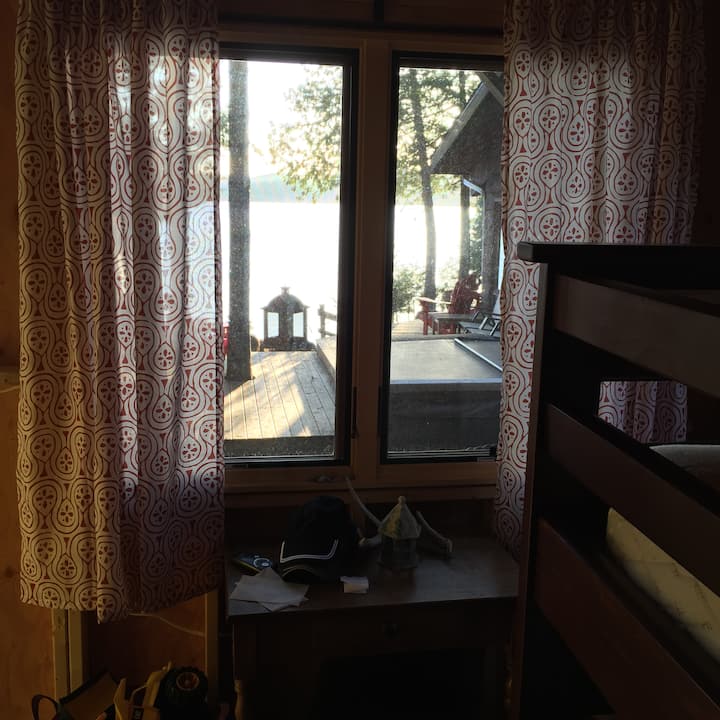 vista del lago desde la litera