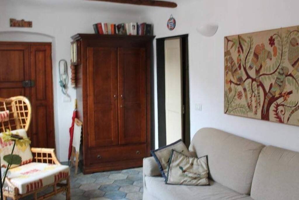 Soggiorno con divano letto