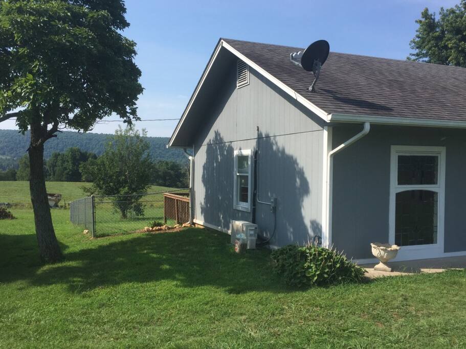 Side view of cottage