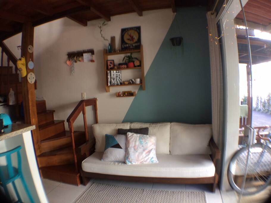 Sala e cozinha conjugados
