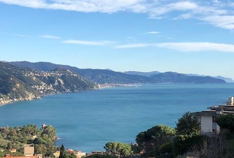 Charming penthouse view of the Gulf of Tigullio