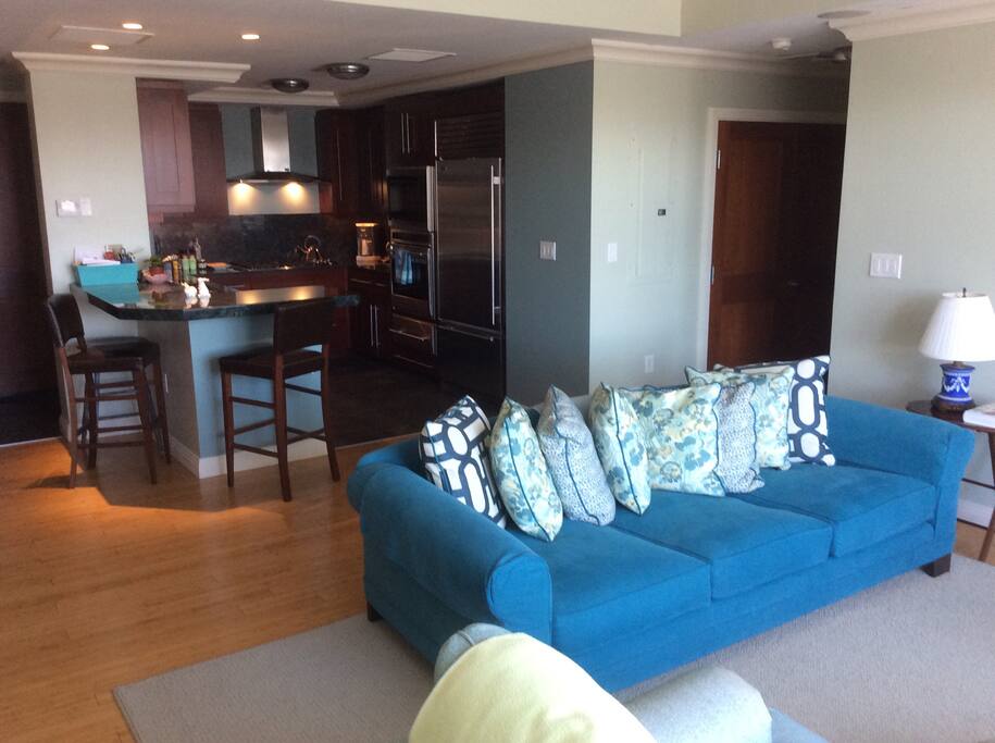 Galley Kitchen with breakfast counter