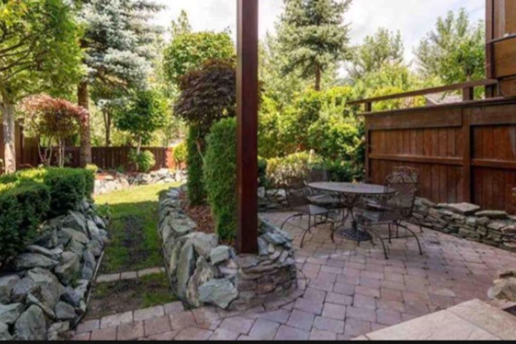 Private backyard for the rental suite
