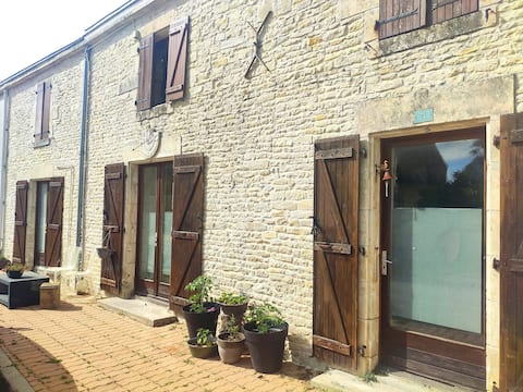 Wild marsh house with boat