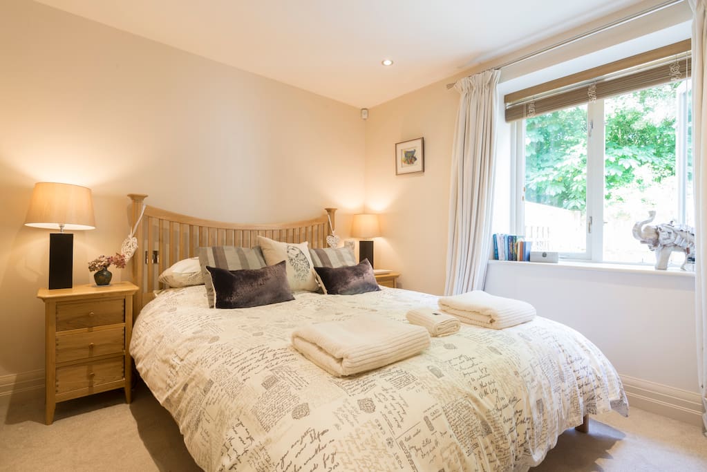 Bedroom two overlooking the garden