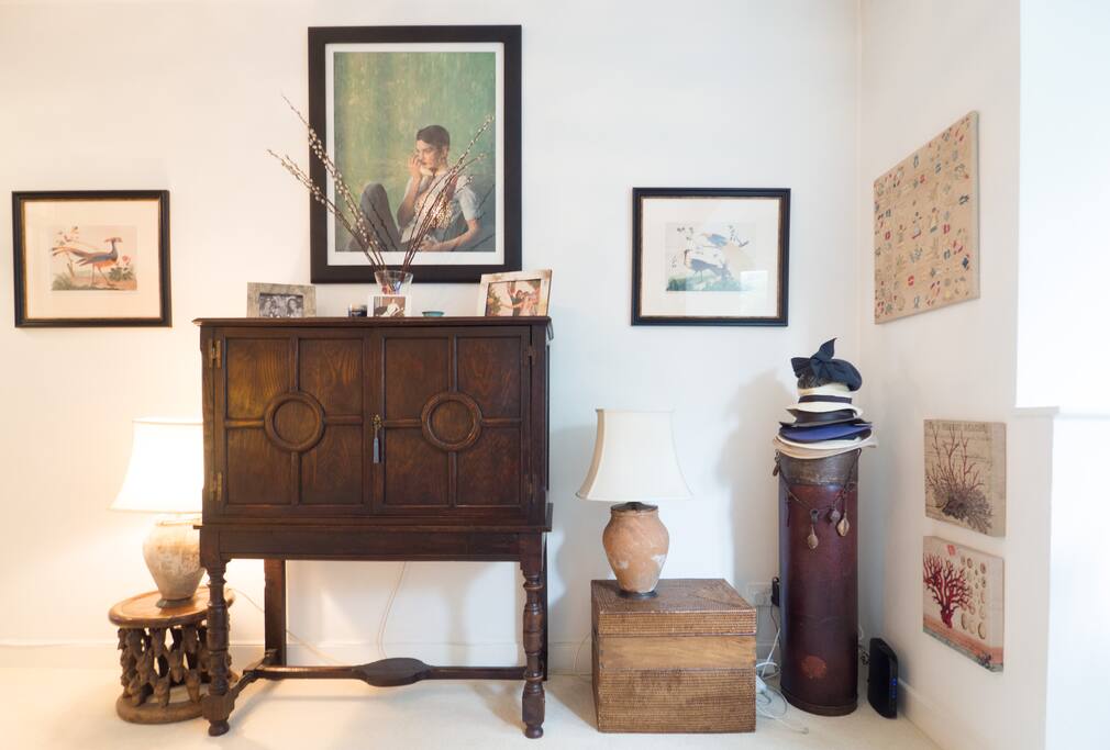 Sitting room (TV in cabinet).