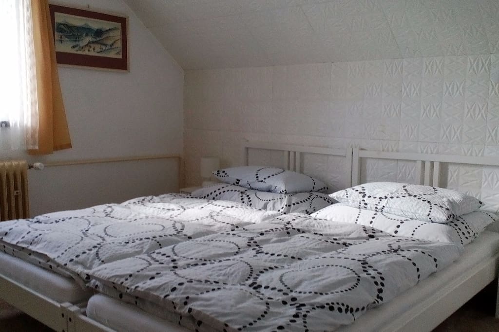 Main bedroom arranged as a double bed.