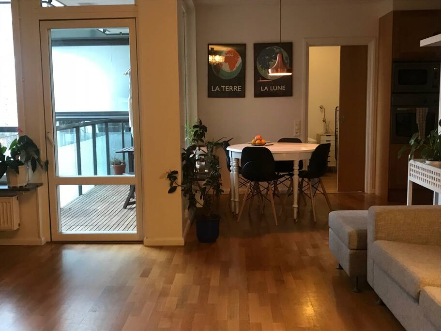 Living room towards kitchen