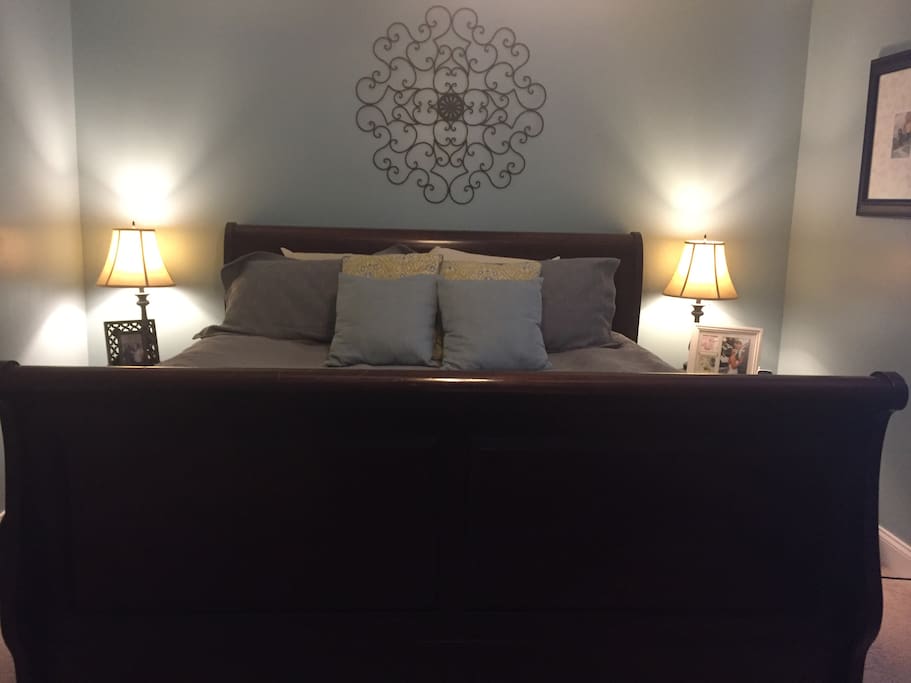 Master bedroom with King size bed