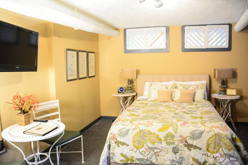 Cozy lower level room.