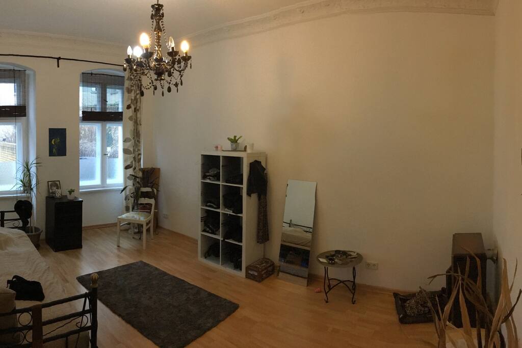 Wohn-/Schlafzimmer, Einzelbett