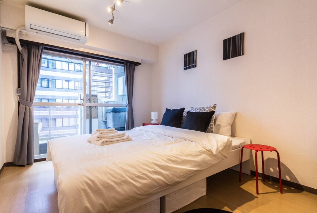 1st bedroom with 1 double bed