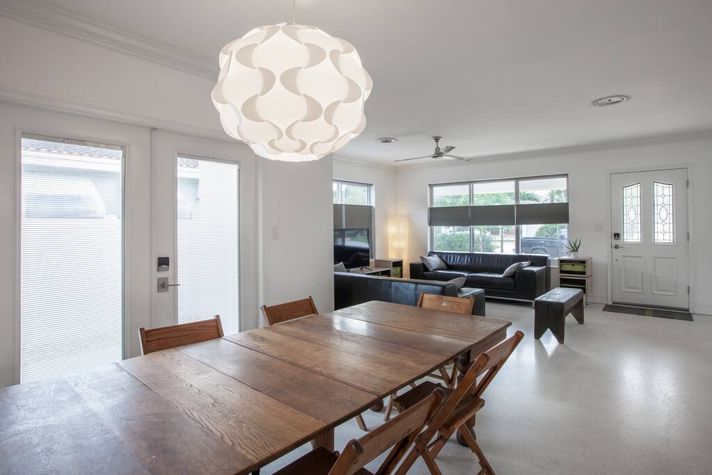 lots of natural light and open floor plan.