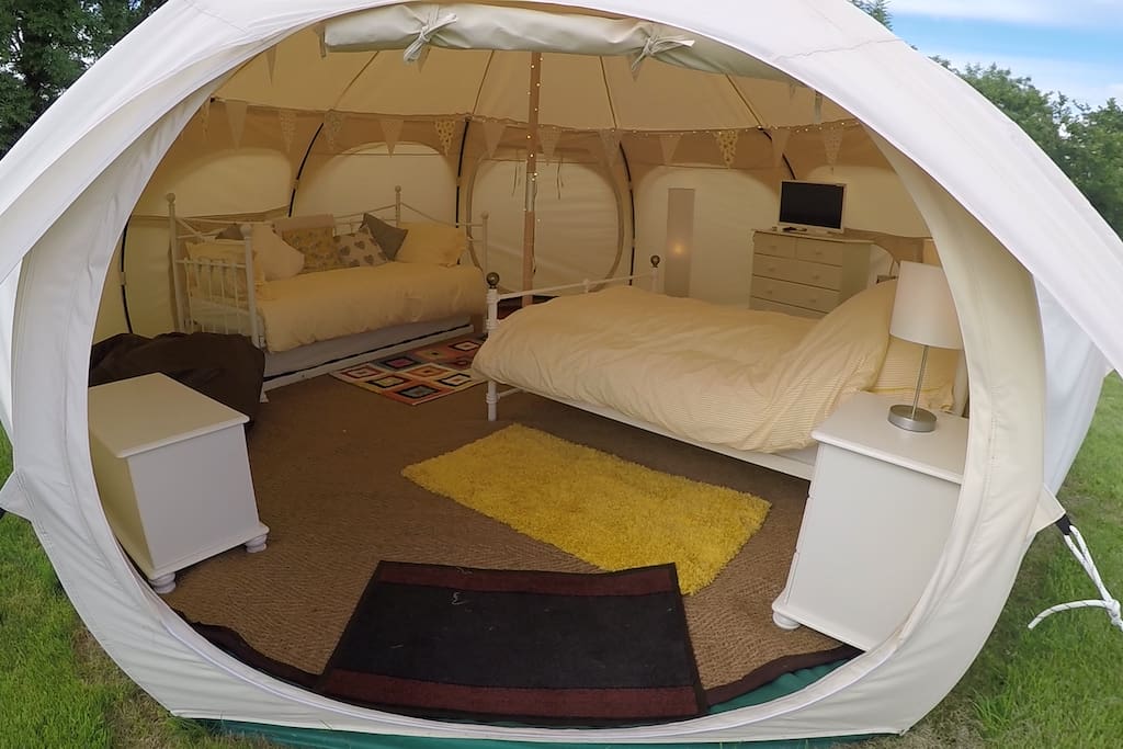 Have a look inside our luxury lotus belle tent (yurt)