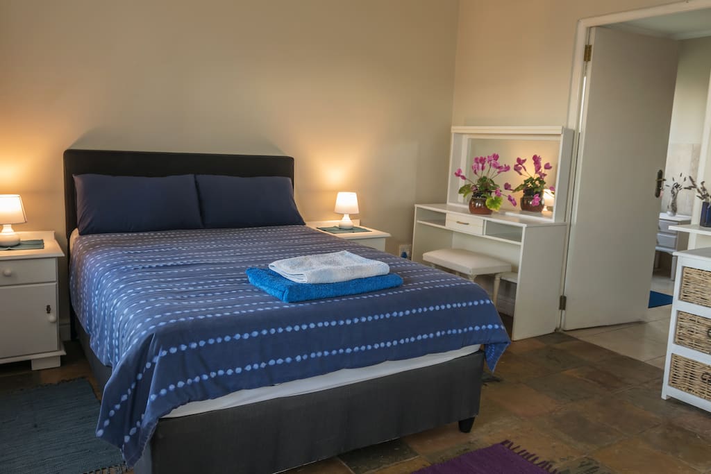 Spacious warm and light bedroom with own entrance