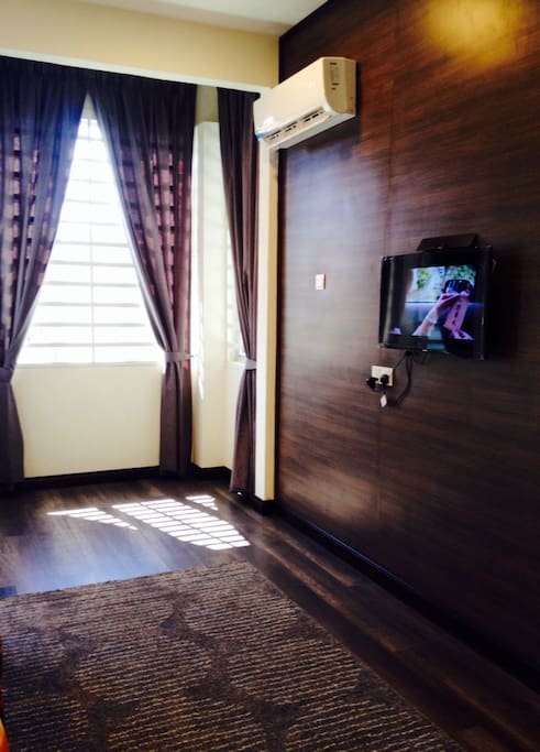 Master bedroom with aircond and TV