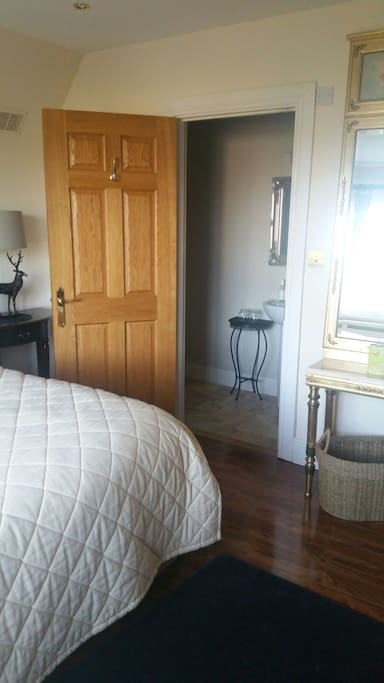 En suite with power shower.