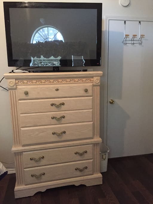Guest room TV and dresser