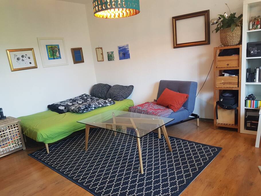 Wohnzimmer mit
Schlafsofa