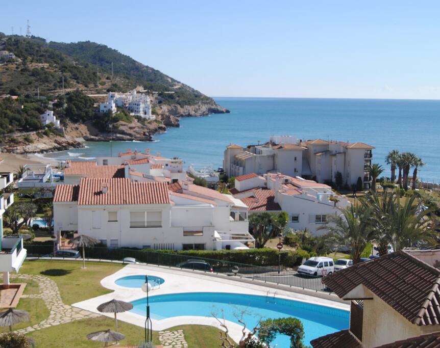 sea views and communal pool