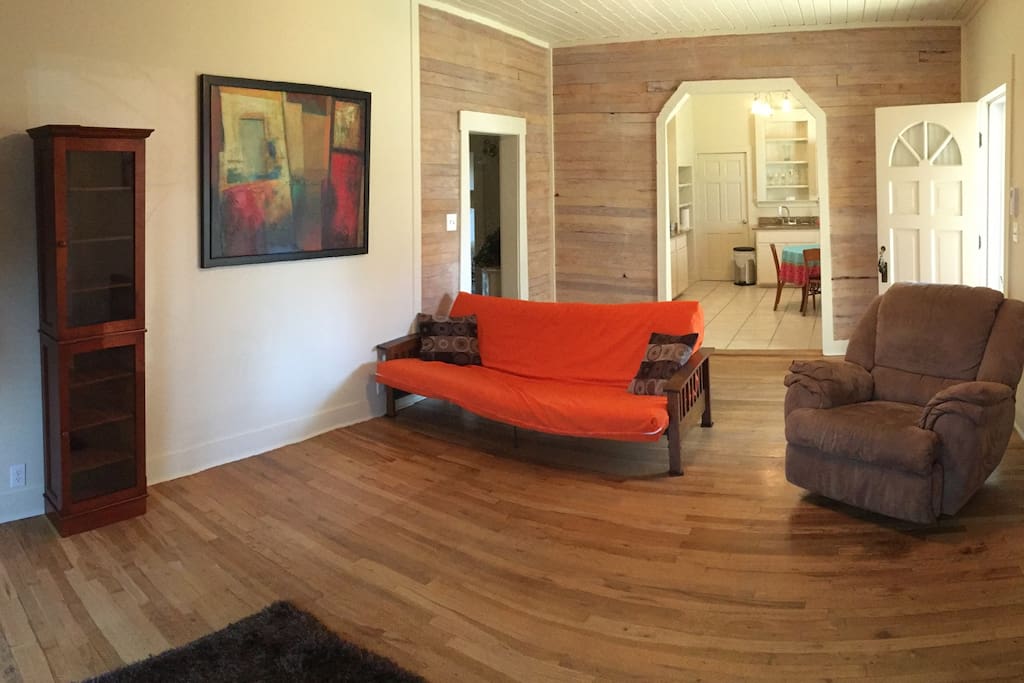 1930's hardwood floors in this Historic District suite. Lots of room to spread out.