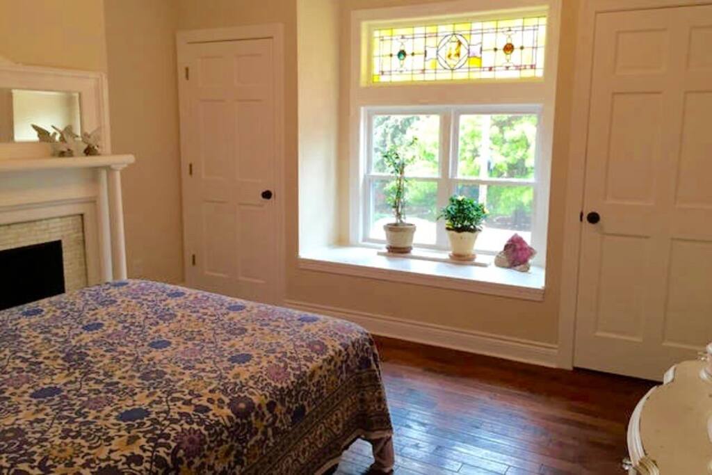 Bedroom #1 -- a bright, beautiful space (photos taken on a gray, rainy day, alas).