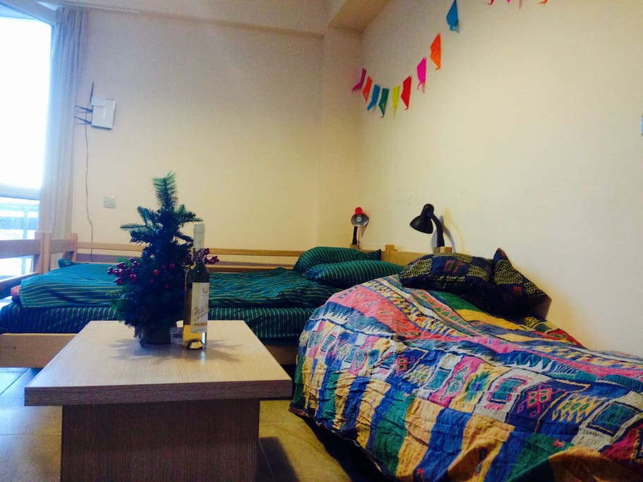 Living room and kitchen