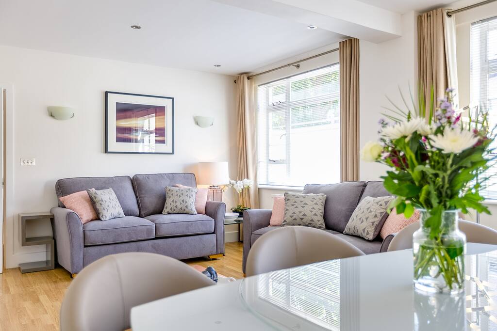 Plenty of space to chill out with friends and family and watch the large flatscreen TV