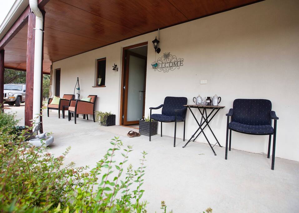 Outdoor area with garden view