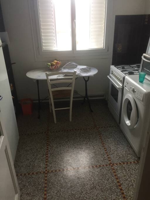 cuisine avec machine à laver