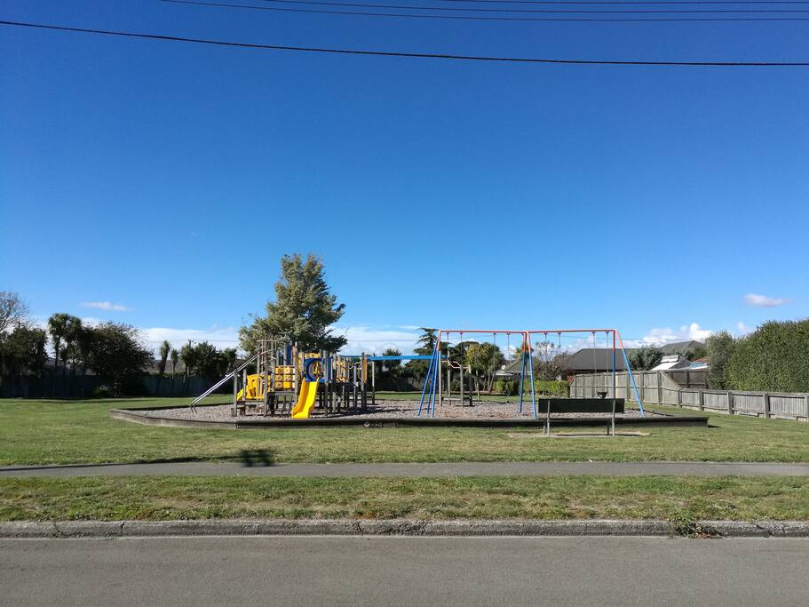 The playground opposite the street