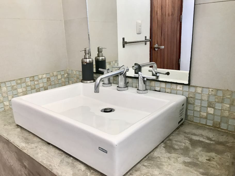 Clean Bathroom with amenities