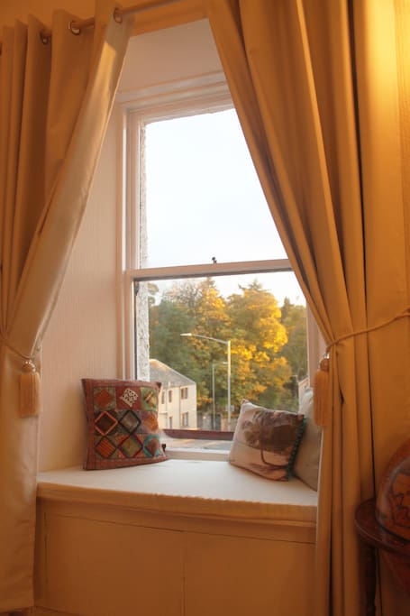Relax in the window seat to watch the sunset