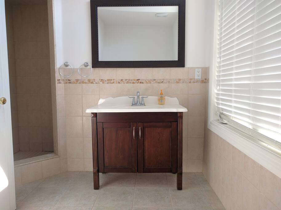 Spacious bathroom