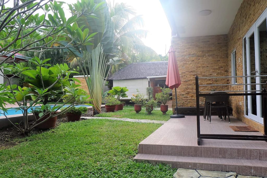 The outdoor patio, great for relaxation.